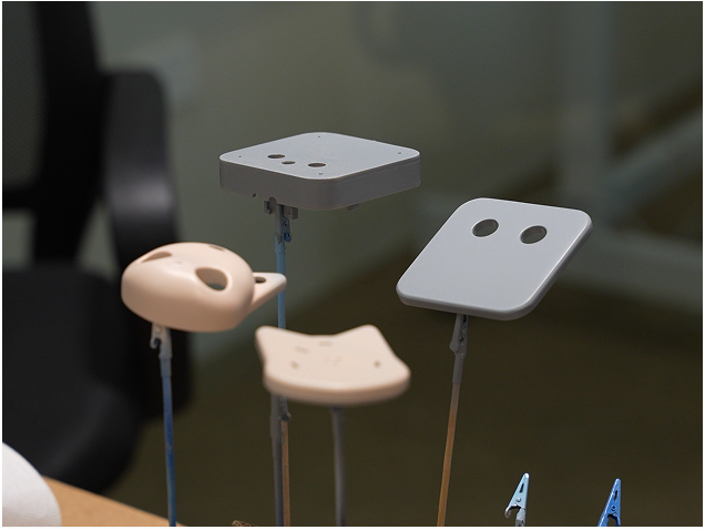 Robotic sensor prototypes on a test rig